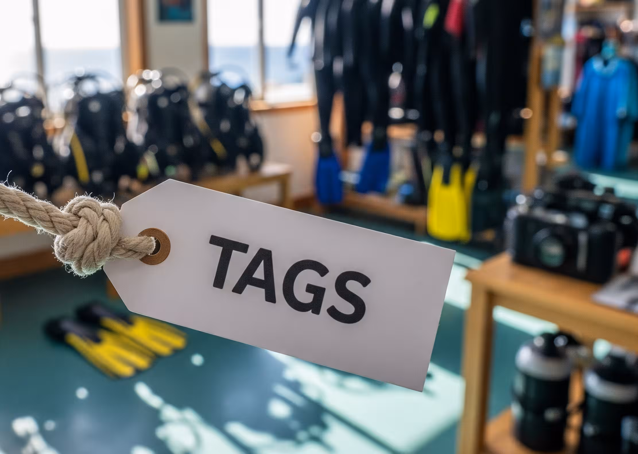 Screenshot of the Diversdesk tags filter in use during booking