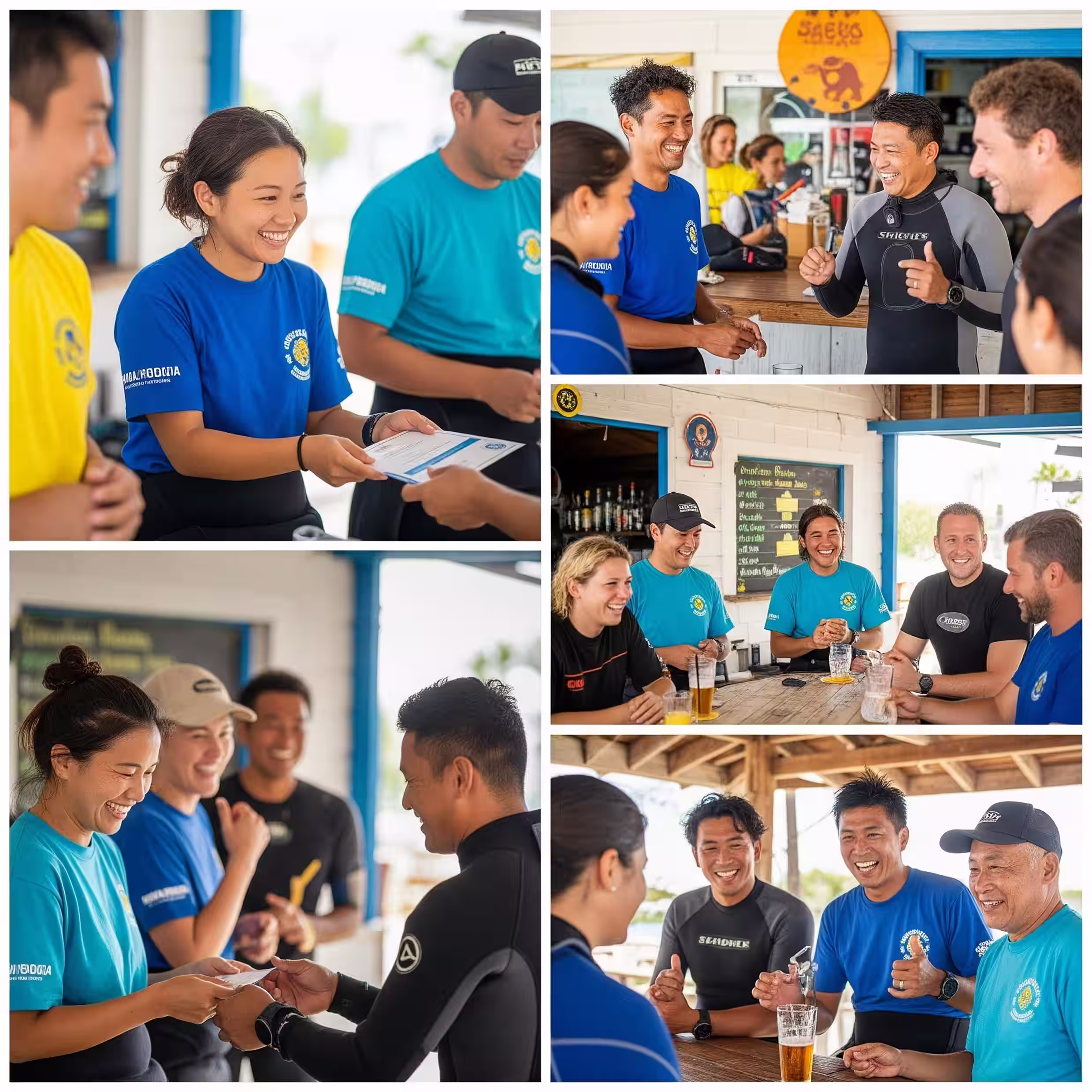 An image frame of a dive center event